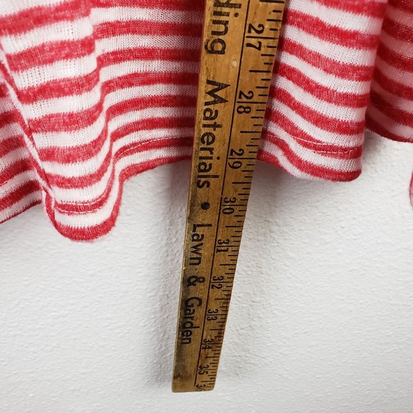 Torrid Women's Size 2 Knit Jersey Swing Tunic Tank Red And White Stripes Vneck - Picture 7 of 9